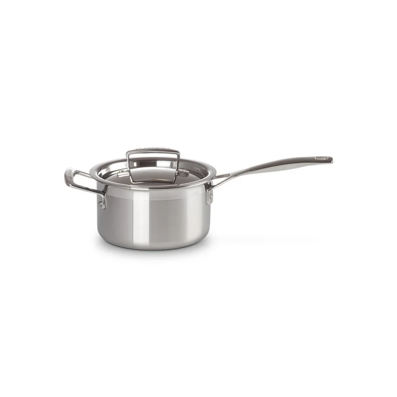Le Creuset Casseruola con coperchio e maniglia in acciaio inox16cm
