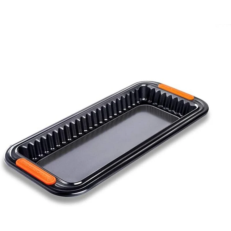 Tortiera Rettangolare con Base Removibile - 33 cm, Nero