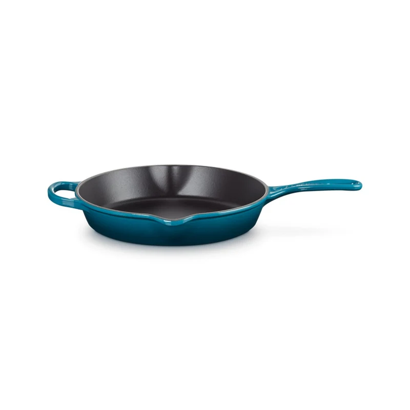 Padella doppio becco Evolution in ghisa vetrificata - DEEP TEAL - 26 CM