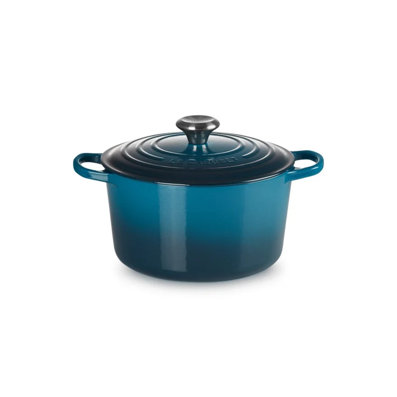 Cocotte profonda rotonda Evolution in ghisa vetrificata - 24 cm, 5L DEEP TEAL
