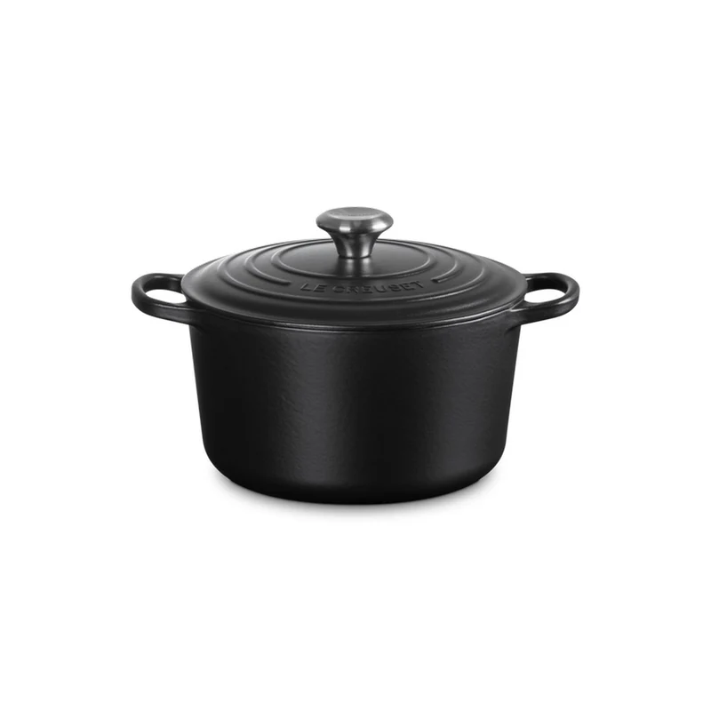 Cocotte profonda rotonda Evolution in ghisa vetrificata - 24 cm, 5L NERO MATT