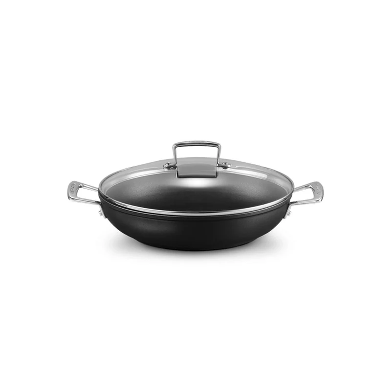 Le Creuset Tegame basso in alluminio antiaderente con coperchio vetro