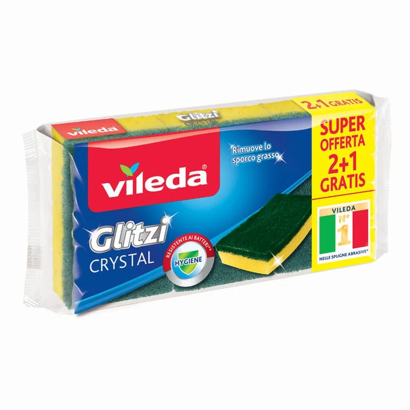 Vileda Spugna Glitzi Crystal 3 pz.