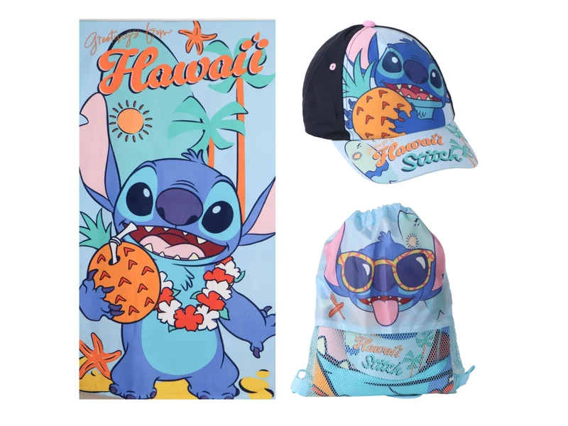 Stitch set asciugamani bag cappello