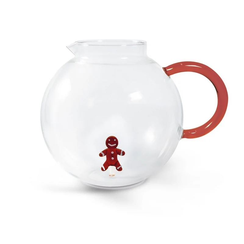 Brocca in vetro borosilicato - 1,7 L / Decoro Pan di Zenzero