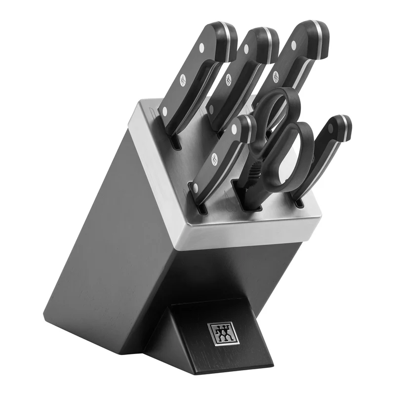 GOURMET Set di coltelli con ceppo, 7-pz., - Nero