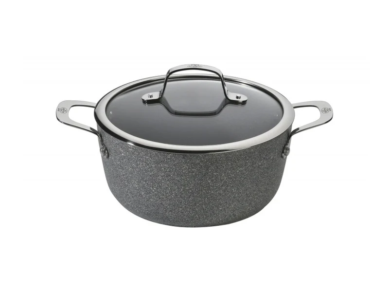 SALINA Casseruola Antiaderente con coperchio, Base Titanio senza Pfas - 20 cm