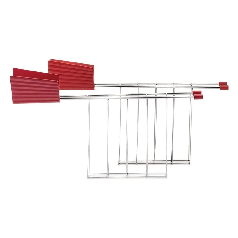 Alessi Pinze In Acciaio Per Tostapane Plissè Rosse