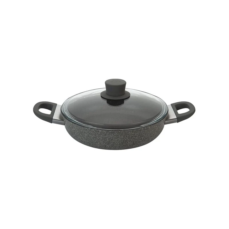 MURANO Tegame con coperchio e maiglie - 24 cm Antiadernte