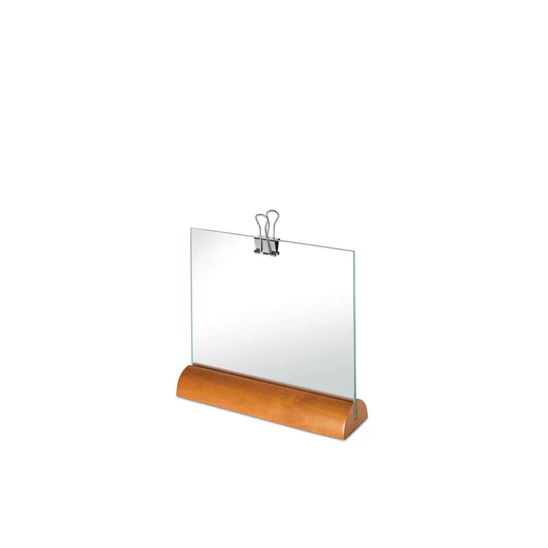 Alessi Kp01 Portafotografie Vetro Legno Betulla Molletta Acciaio