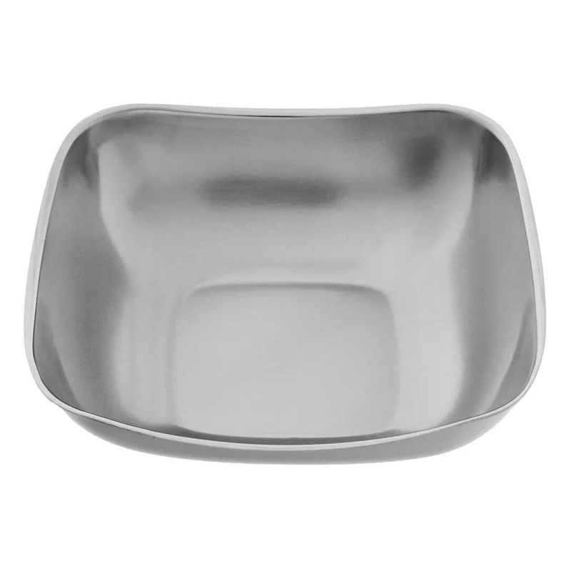 Alessi - Cestino Quadrato 805 In Acciaio Satinato Con Bordo Lucido - 805