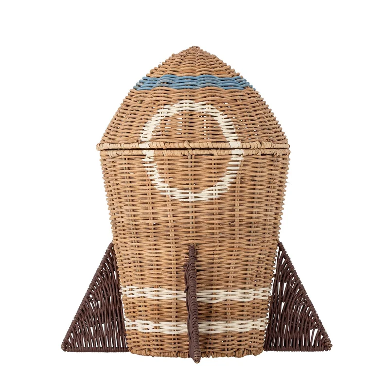 Space Korb mit Deckel, Natur, Rattan