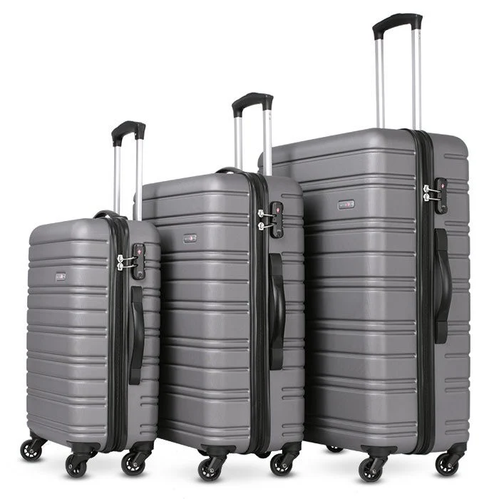 Smartway BAG-KITA9373 Set di valigie Grigio Acrilonitrile butadiene stirene (ABS), Poliestere