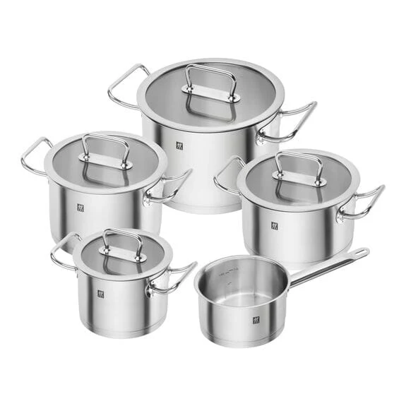PRO - 5-pz., Set di pentole, argento
