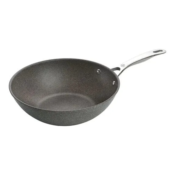 SALINA Wok, alluminio, Antiaderente - Base dura Titanio senza Pfas 30 cm