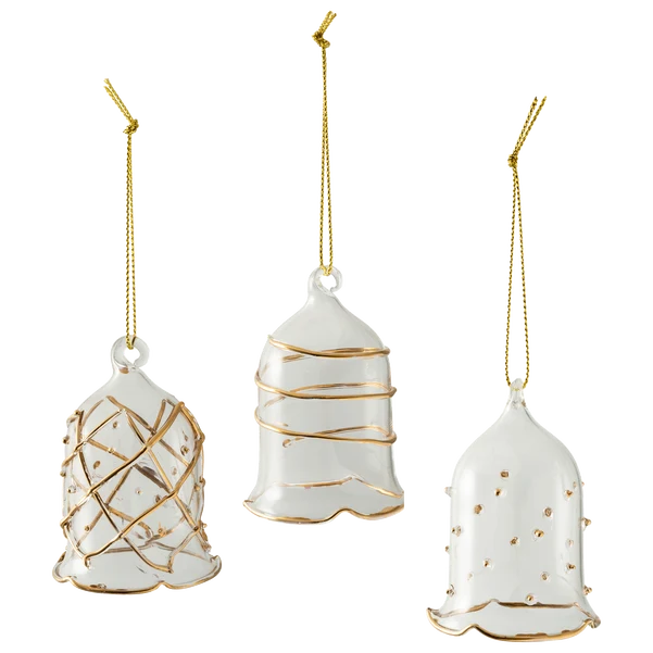Villeroy & Boch - Winter Collage Statuetta Natale bianca in vetro-set da 3