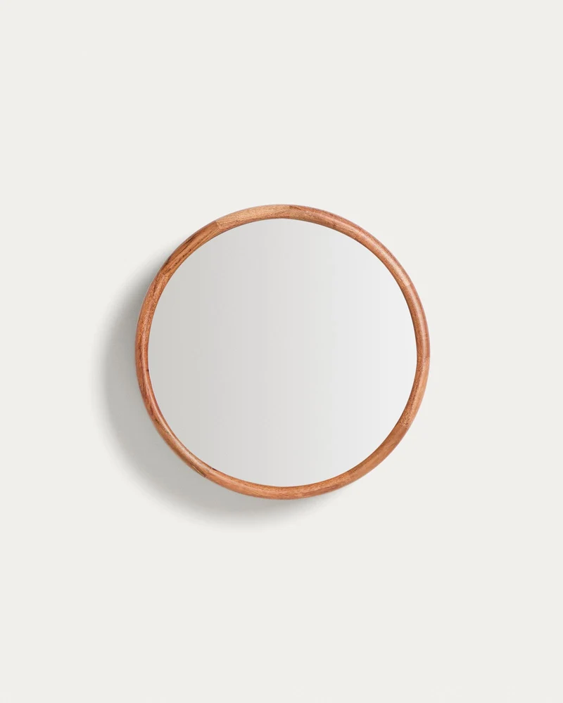 Spiegel aus Akazienholz, Ø 30,5 cm