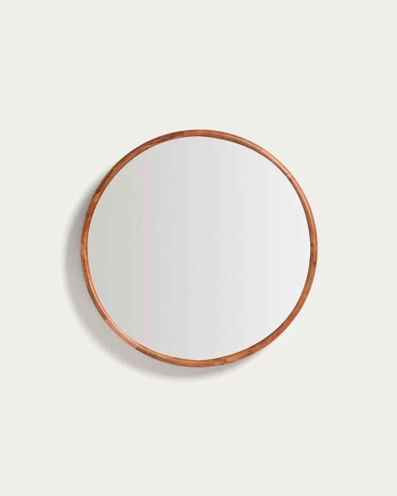 Spiegel Berale aus Akazienholz, Ø 49,5 cm