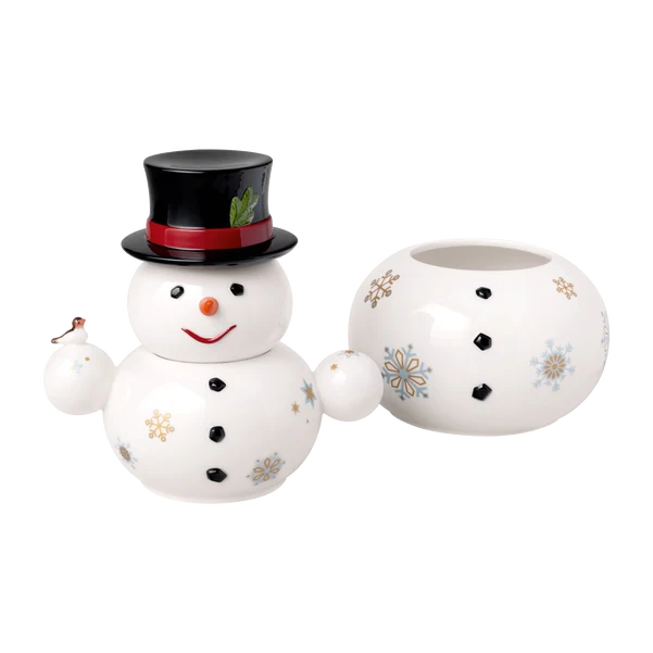 Christmas Toy's Biscottiera bianca, Premium Porcelain