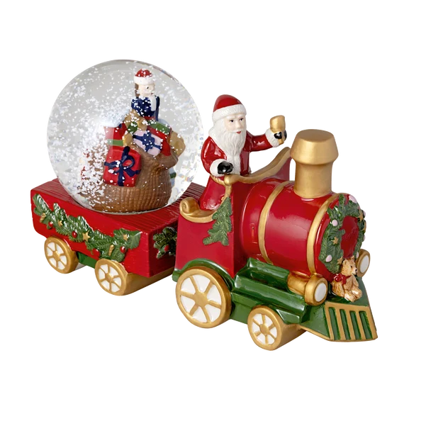 Villeroy & Boch - Christmas Toy's treno con globo di neve multicolore
