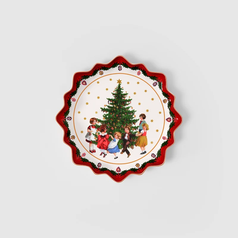 Toy's Fantasy Vassoio per pasticcini multicolore, Premium Porcelain