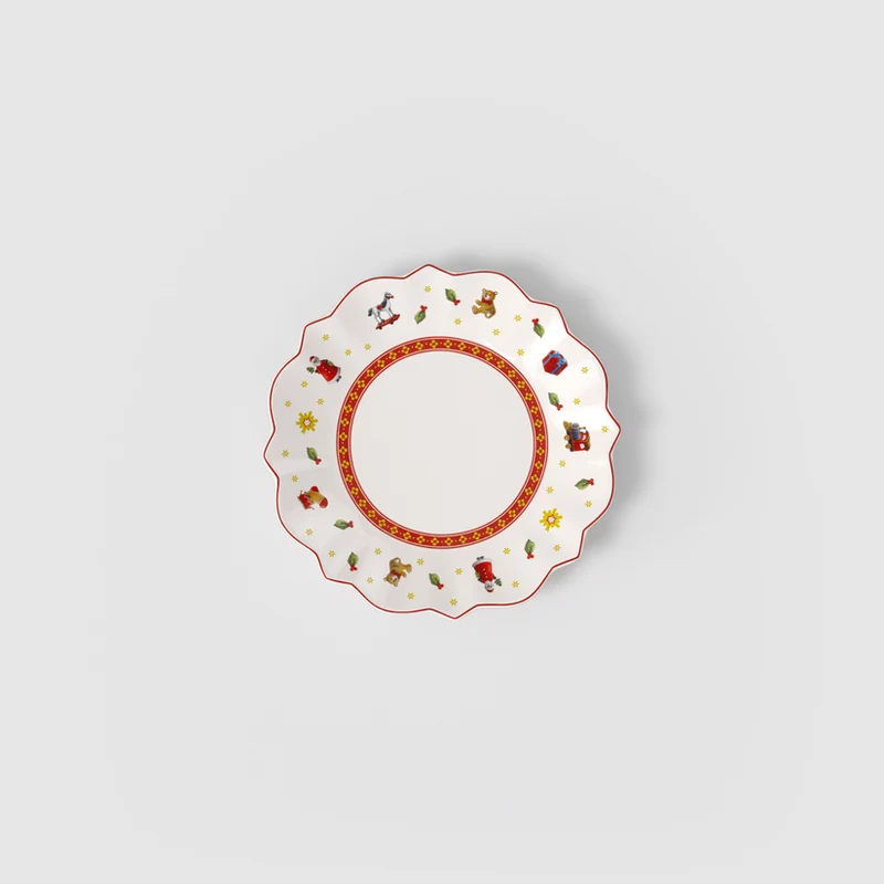Toy's Delight Piatto da pane rosso, Ø17,9 cm, Premium Porcelain