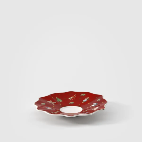 Villeroy & Boch - Toy's Delight Piattino per tazzina da caffè rossa, 13 cm