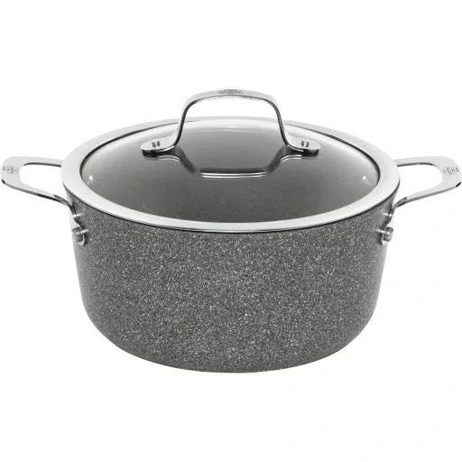 SALINA Casseruola in alluminio, Antiaderente Base dura Titanio senza Pfas -24 cm