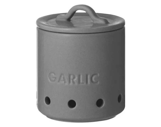 LADELLE Vorratstopf Essentials Garlic anthrazit Keramik ø 10x10 cm