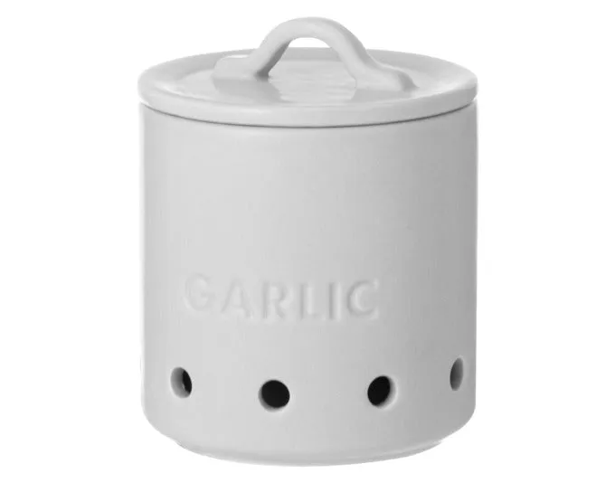 LADELLE Vorratstopf Essentials Garlic weiss Keramik ø 10x10 cm