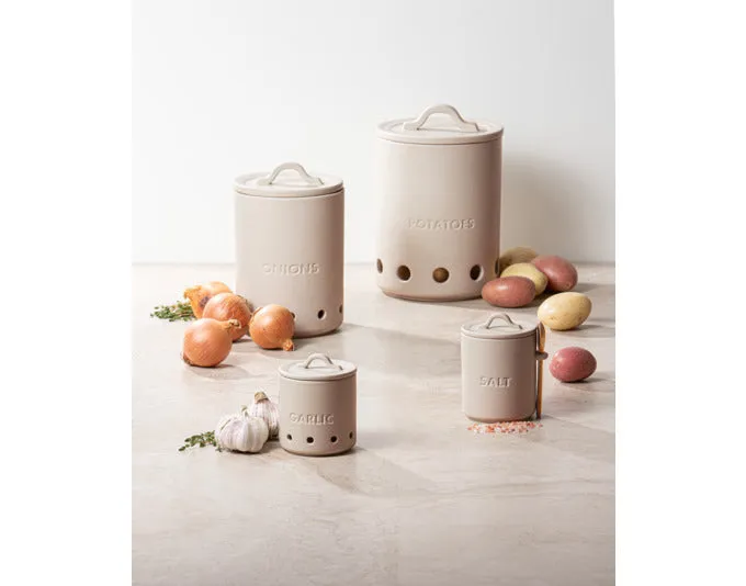 LADELLE Vorratstopf Essentials Potato steingrau Keramik ø 20x25cm