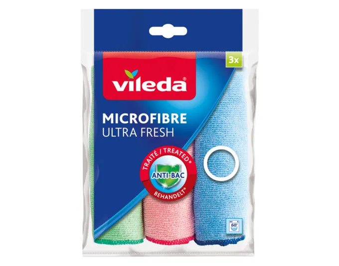 VILEDA Microfasertuch Ultra Fresh Anti-Bac 3 Stk. assortiert