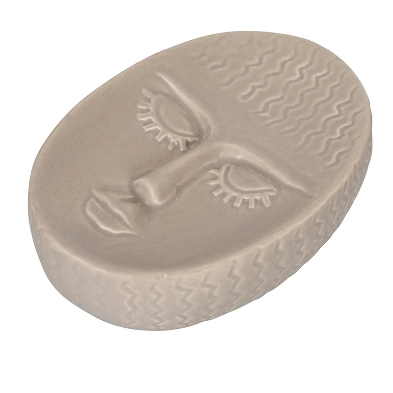 Porta Sapone a Forma di Viso 11x7,8x3 cm in Gres VdE Tivoli 1996 Vis a Vis
