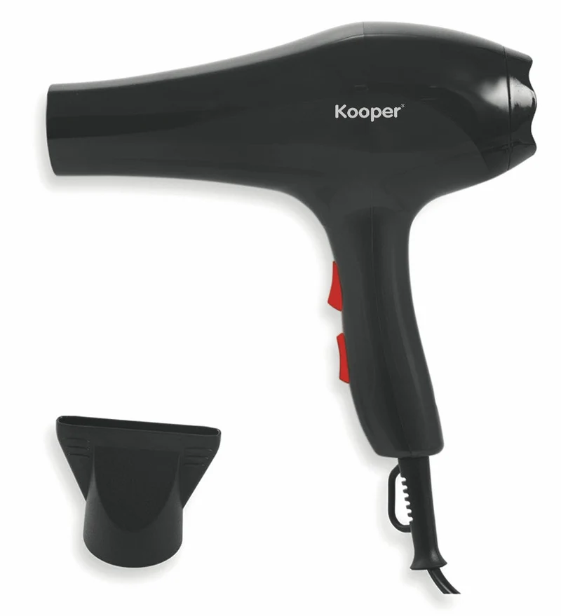 Asciugacapelli Phon 2000W 2 Velocità Kooper Style Nero