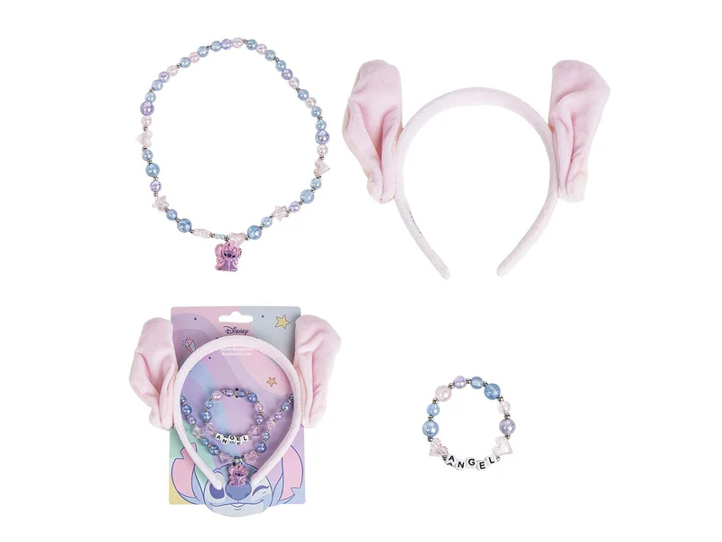 Stitch set bigiotteria frontino collana e bracciale