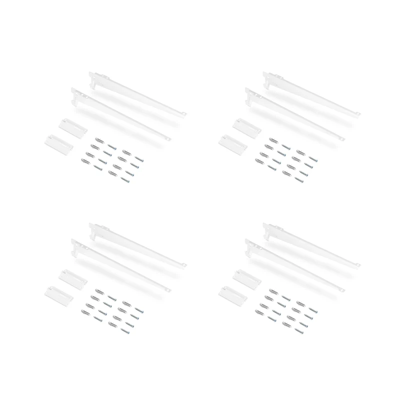 Kit per Fissaggio Mensole 230 mm in Acciaio Emuca Bianco