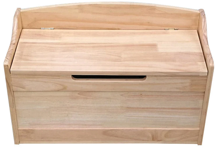 Cassapanca Baule Rettangolarein Legno Pino Grezzo 80x50x60 cm Fumer Sophie