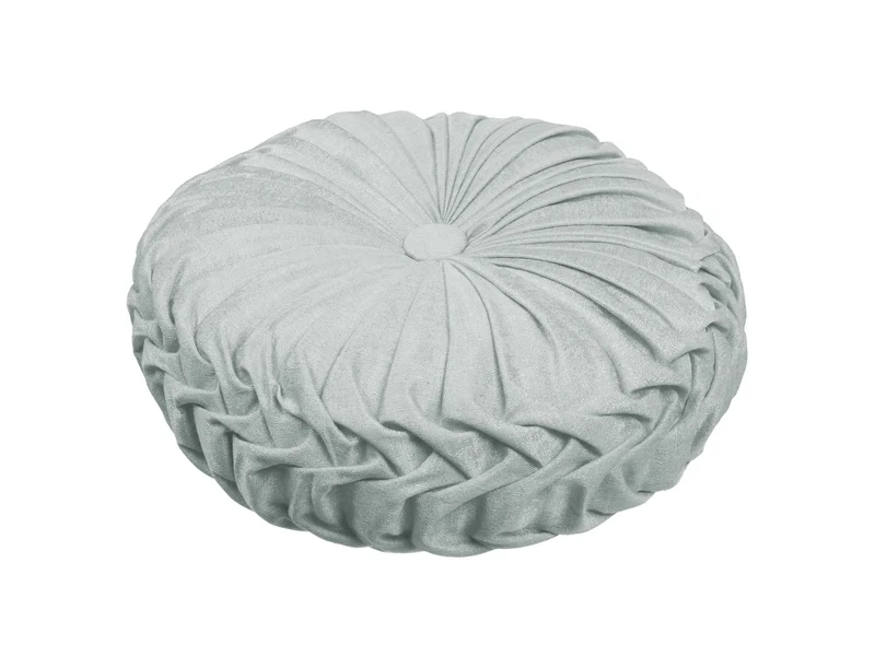 Cuscino tondo tiffany in tessuto shabby chic, imbottito d.40xh.10 cm - Coccole di Casa