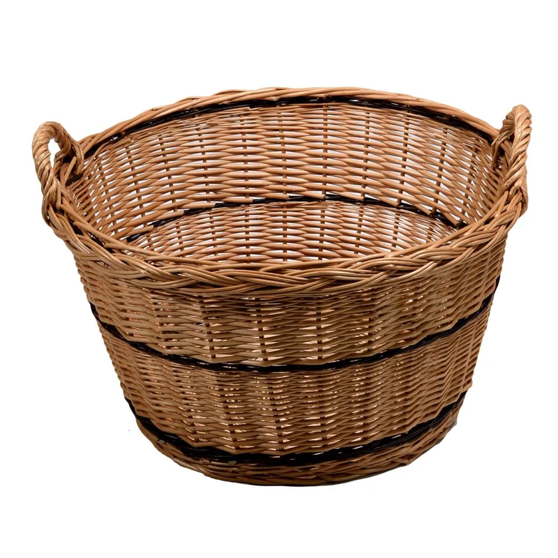 Cesta in Vimini con Manici ø58H31/38cm Europeo Batar