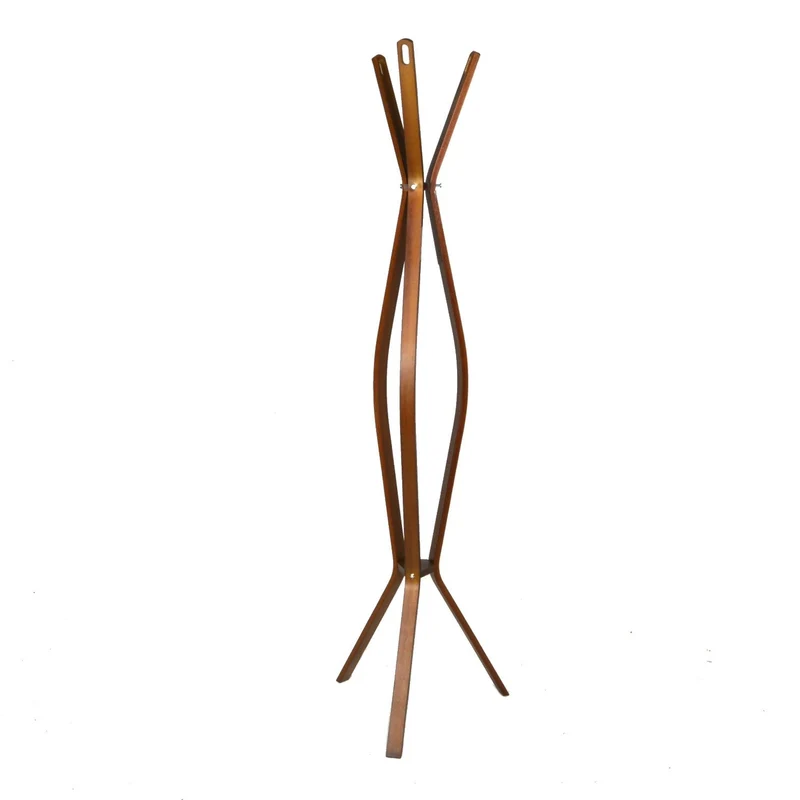 Appendiabiti a Stelo in Legno 3 Braccia 60x60H178cm Noce