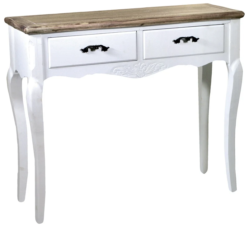 Consolle 2 Cassetti in Legno Country