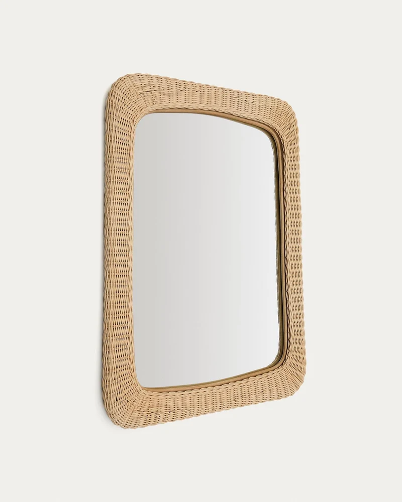 Rattanspiegel Zilna, 58 x 79 cm