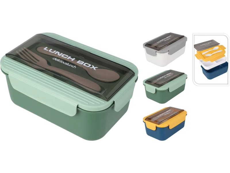 Lunchbox con posate 1500ml in colori assortiti