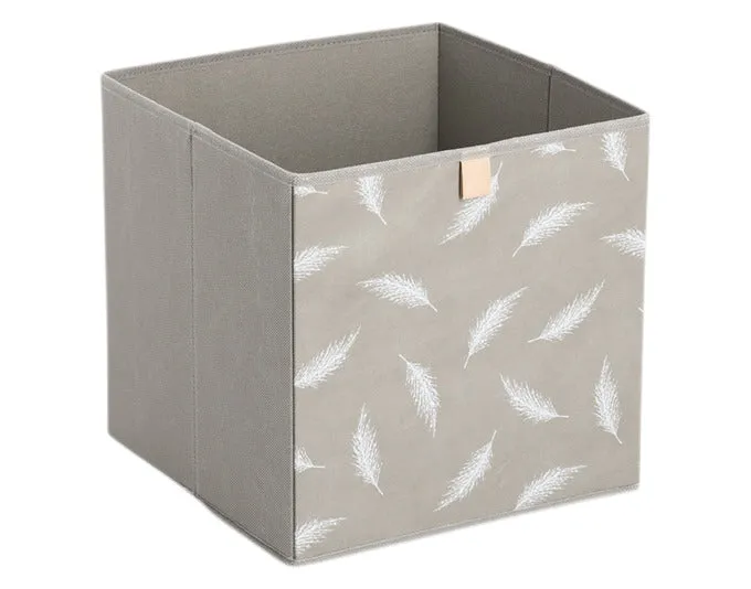 ZELLER Aufbewahrungsbox Feather Vlies taupe 32x32x32 cm
