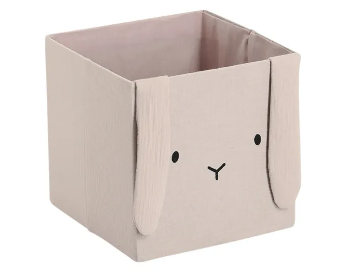 ZELLER Aufbewahrungsbox Hase beige Musselin 28x28x28 cm