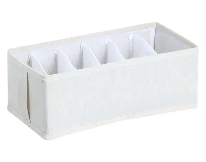 ZELLER Aufbewahrungsbox mit 6 Fächern Polyester/Vlies beige 15x30x11 cm