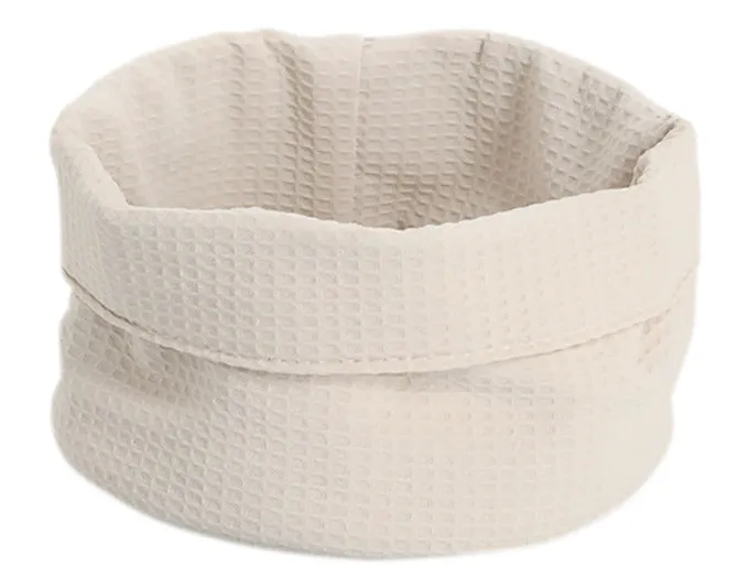 ZELLER Aufbewahrungskorb Waffelpiqué creme ø 20x12 cm