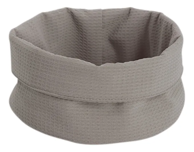 ZELLER Aufbewahrungskorb Waffelpiqué taupe ø 25x13 cm