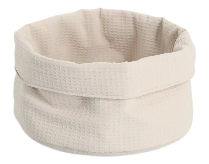 ZELLER Aufbewahrungskorb Waffelpiqué creme ø 25x13 cm