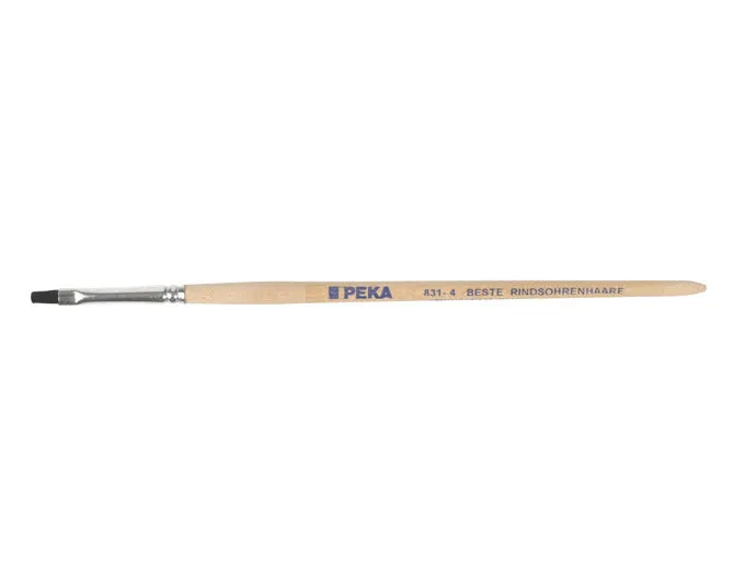 EBNAT Ausbesserungspinsel 2/4 mm Rindsohrenhaar roher Stiel